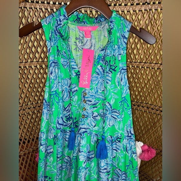 Lilly Pulitzer NWT 🦄 Malone Maxi Keepin It Reel 🦄 Size XXS - Picture 13 of 16